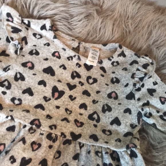 Leopard print grey half sleeve top - Picture 2 of 4